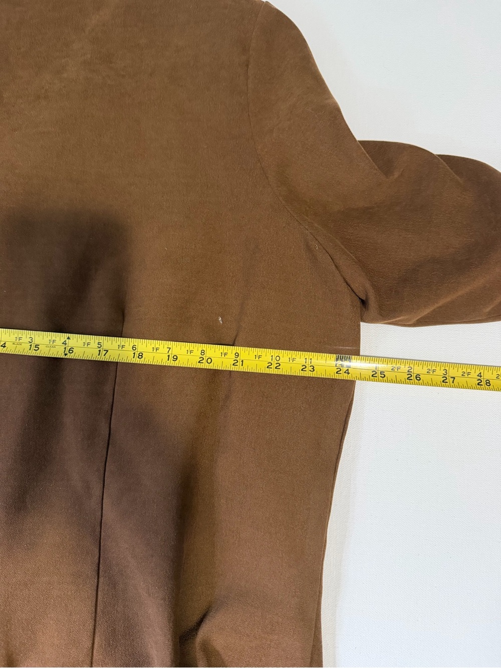Vintage 220 Hickory Suede Feel Polyester Button-up Jacket Brown est SZ: M - Picture 7 of 7
